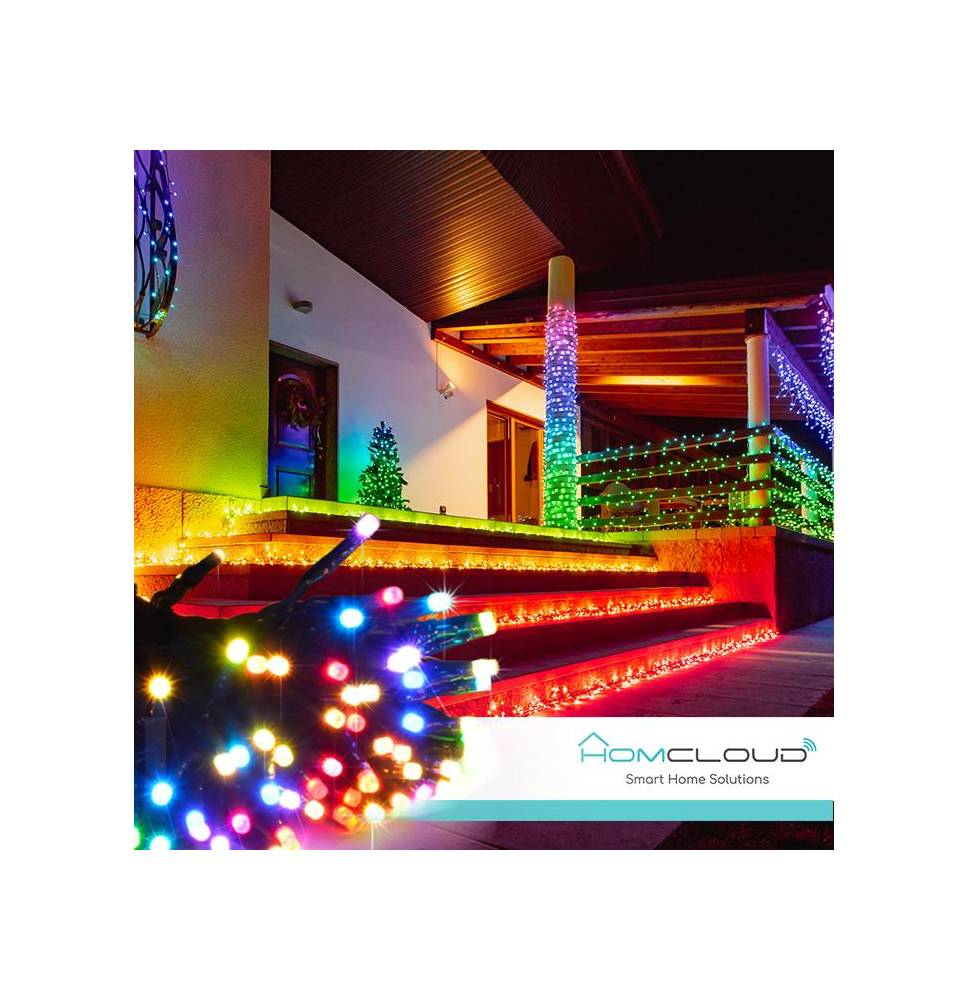 Stringa di 200 Luci decorative Smart a Led RGB-IC Wi-Fi+Blue