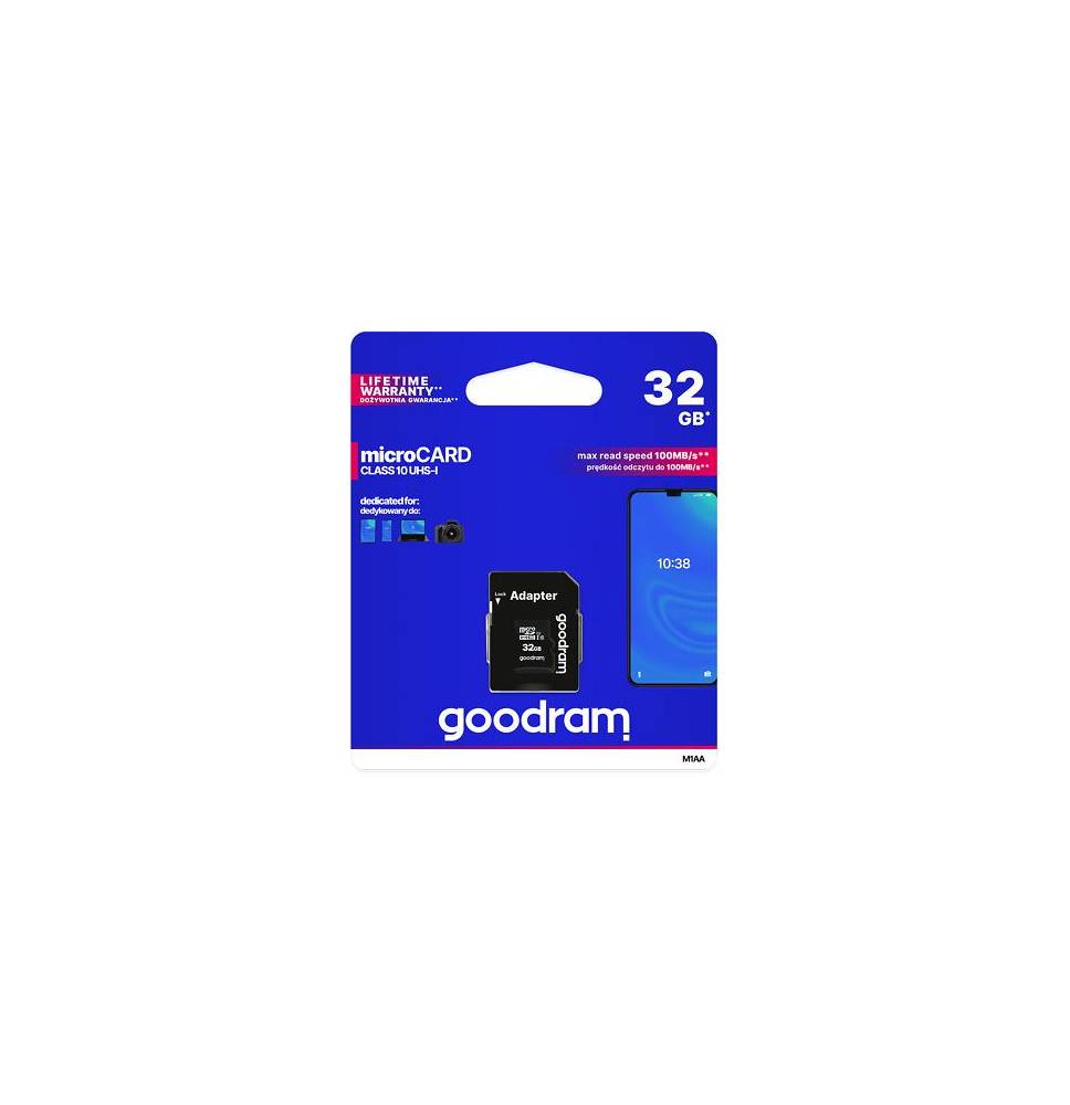 microSD 32GB CARD class 10 UHS I + adapter - retail blister