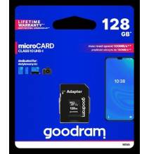 microSD 128GB CARD class 10 UHS I + adapter - retail blister