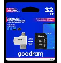 microSD 32GB CARD class 10 + adpter + card reader - blister