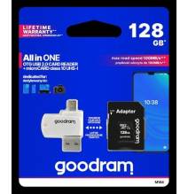 microSD 128GB CARD class 10 + adpter + card reader - blister