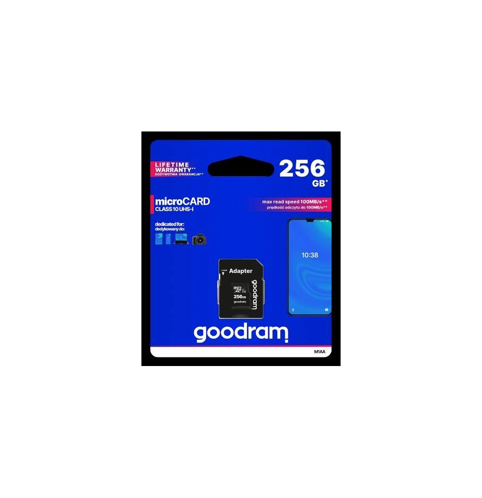 microSD 256GB CARD class 10 UHS I + adapter - retail blister