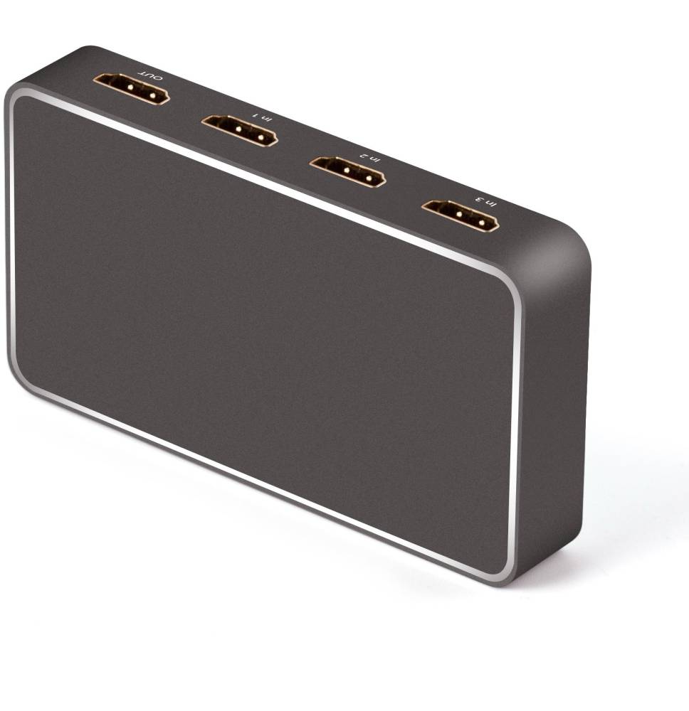 Switch 3x1 HDMI 2.0 18G  4k@60hz, con usb recharge