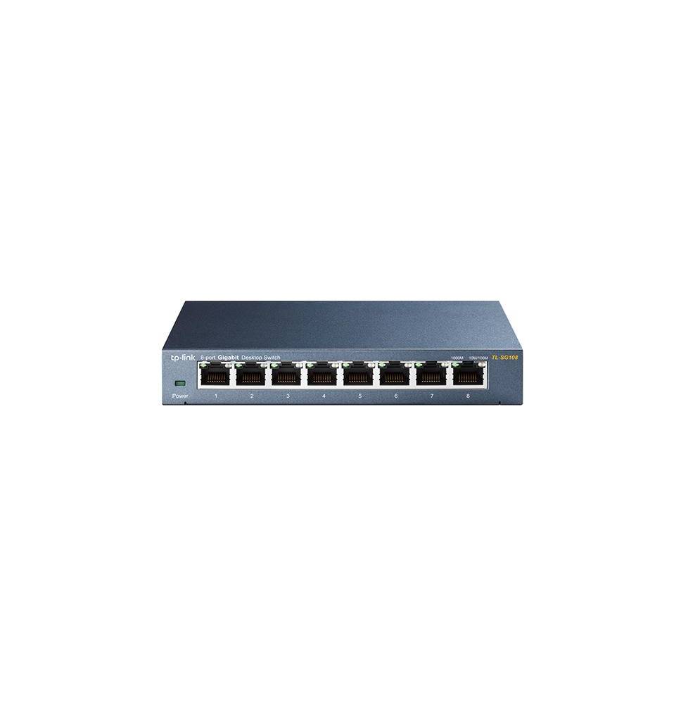 Switch 8 Porte Gigabit 10/100/1000 Mbps Plug & Play TL-SG108