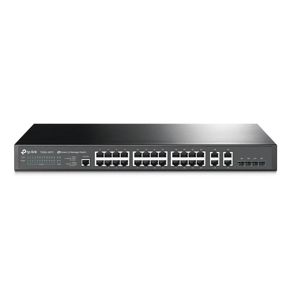Switch Managed L2 24 Porte + 4 Porte Gbit Combo T2500-28TC