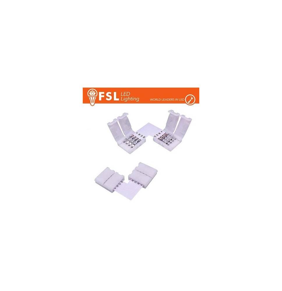 Connettore rapido L per strip 10mm LED RGB