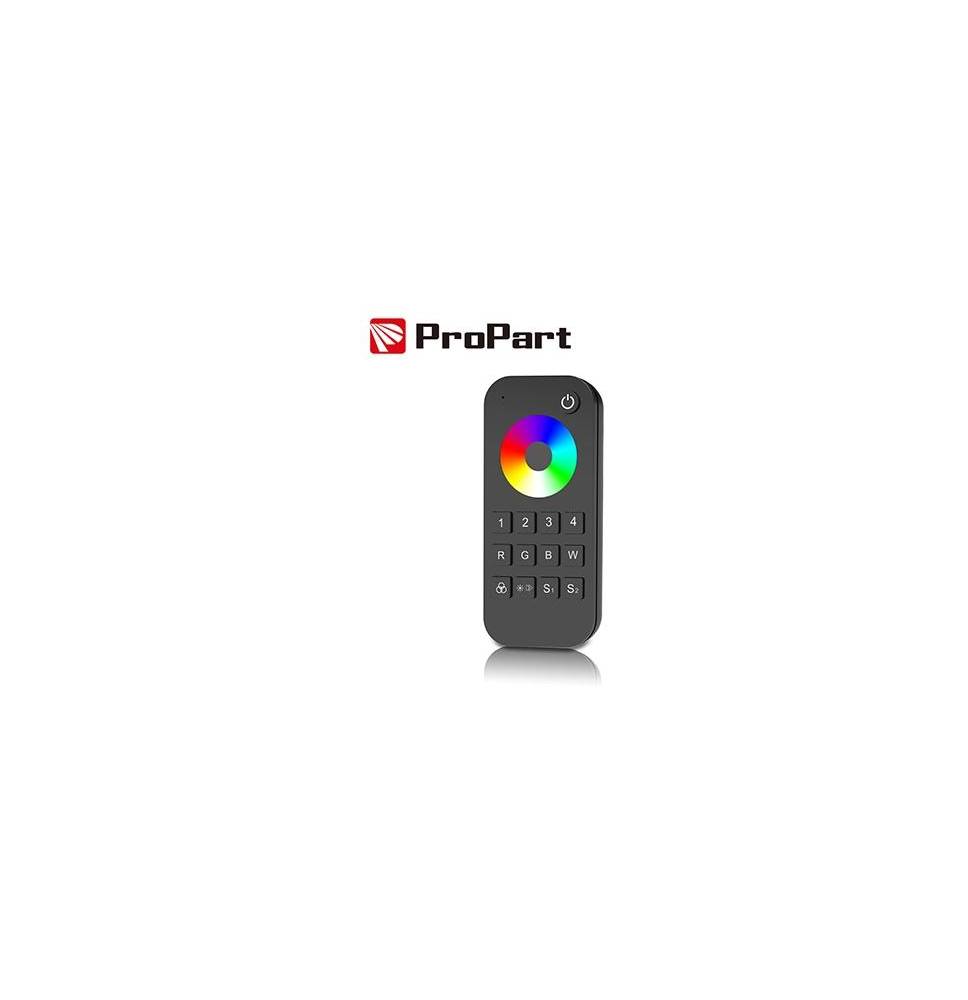 Telecomando RGB/RGBW 4 zone, 2 scene, nero, RF2.4G