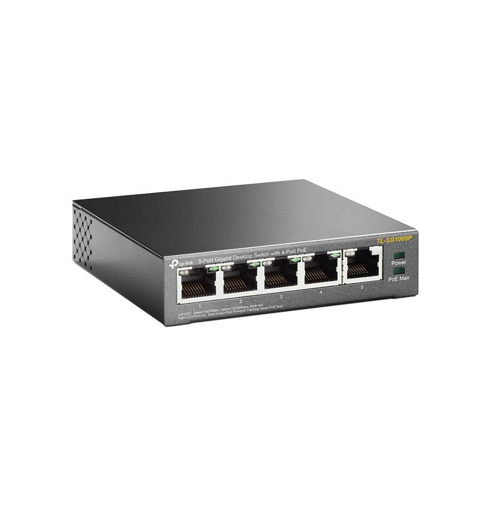 PoE switch 5 porte Gbit 4 PoE max 56W TP-Link TL-SG1005P