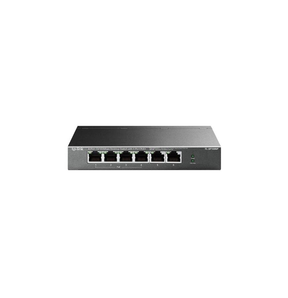 Switch desktop 6 port 10/100Mbps con 4 porte PoE+ TL-SF1006P
