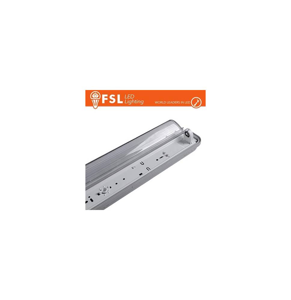Plafo Stagna Porta tubo T8 IP65: 1 tubo 60cm