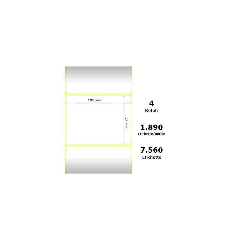 White 102x76mm,1890 Et/Rotolo Z-2000D, 4x3x3 Core, 4 Rolls