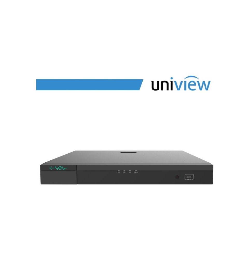 NVR K-NEW Uniview 32 Canali 4K, 2 SATA, Senza Porte PoE