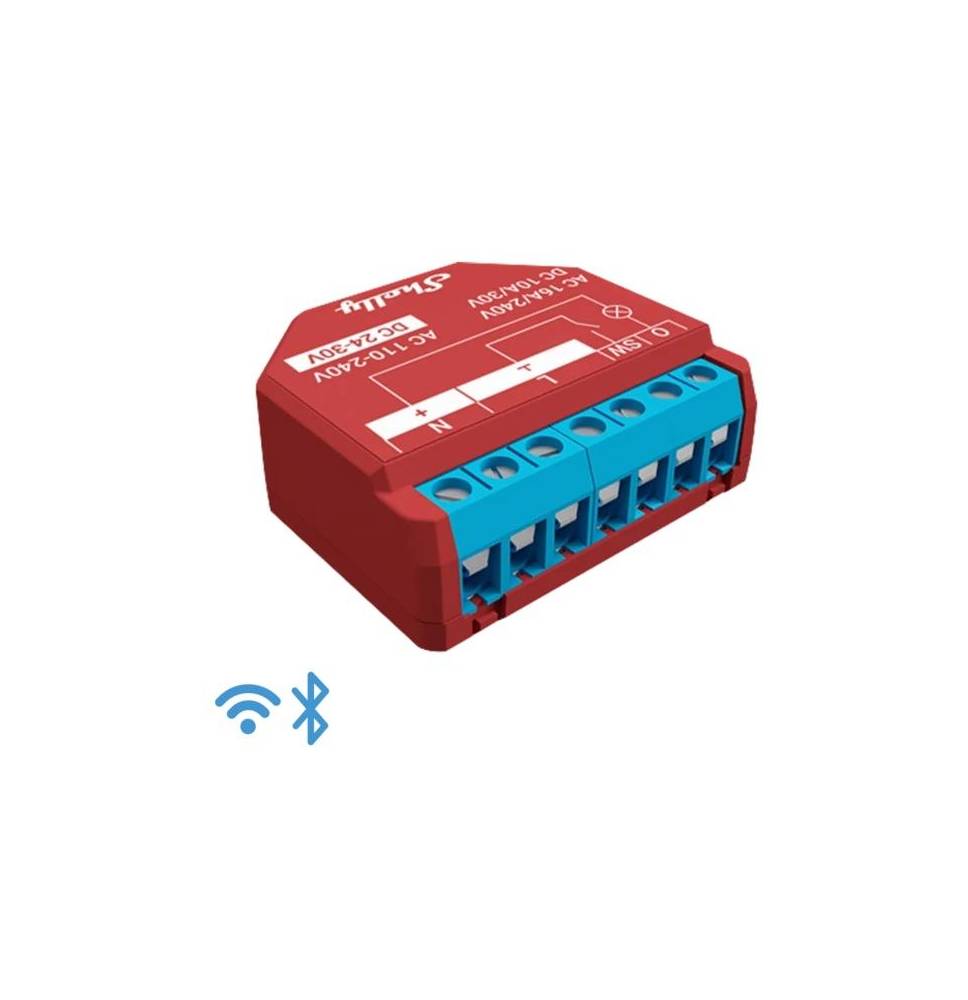 Shelly Plus 1PM - Smart Relay 16A  AC/DC WiFi/BT + PM