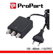 Alimentatore per amplificatori d'antennaTV 12V 450mA 2uscite