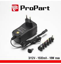 Alimentatore Switching Multitensione 3-12V 1500mA 18W max
