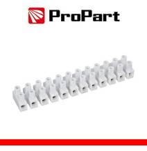 Morsettiera bianc 12poli 30A-16mm2 forma a U 380V stecca10pz
