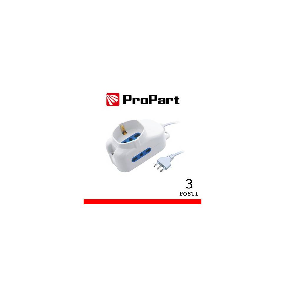Multipresa 3pos bipasso + bipasso/schuko spina16A
