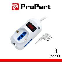 Multipresa 3pos bipasso + bipasso/schuko spina10A + inter.