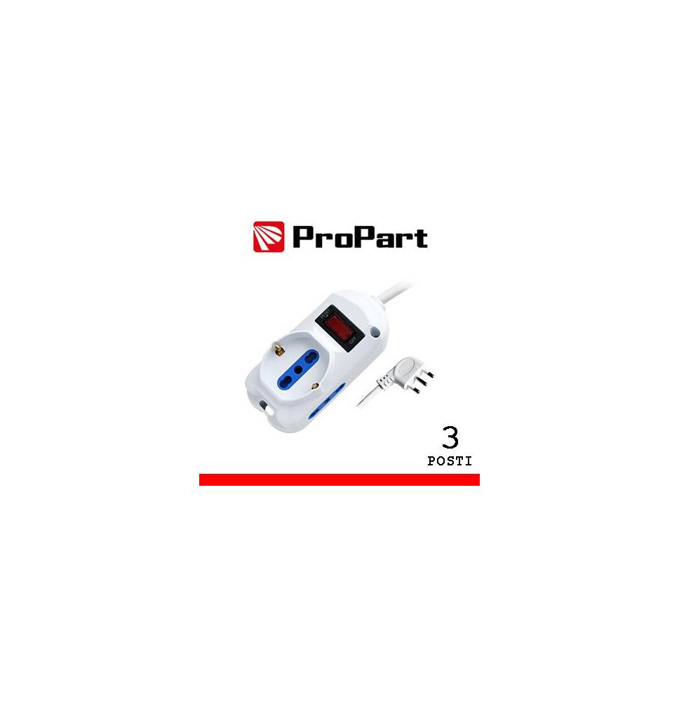 Multipresa 3pos bipasso + bipasso/schuko spina10A + inter.