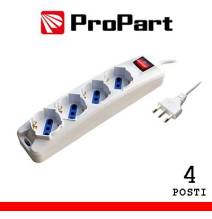 Multipresa 4pos bipasso/schuko spina16A +interr.