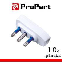 Spina 10A 2P+T piatta polybag