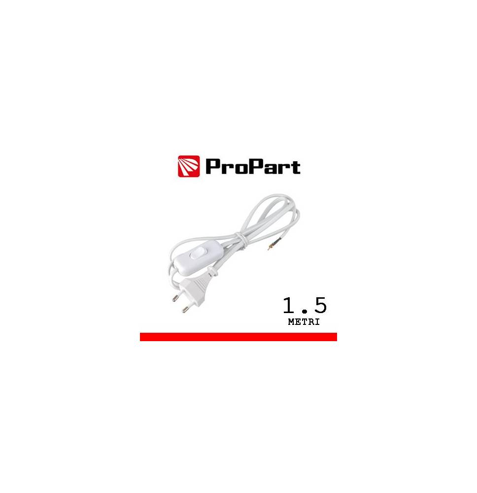 Cavetto con interruttore 1.5m spina10A 2 poli polybag
