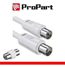 Cavo antenna TV IEC 2M SP-PR + ADATTAT. SP-SP BIANCO