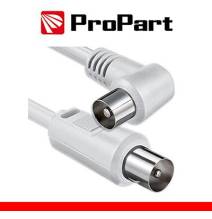 Cavo antenna TV IEC 2M SP dr. -SP 90° BIANCO