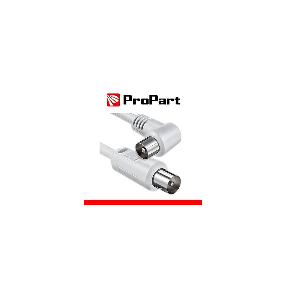Cavo antenna TV IEC 2M SP dr. -SP 90° BIANCO