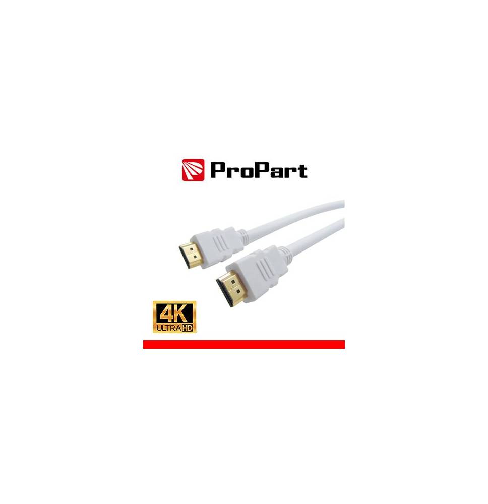 Cavo HDMI 2.0 High Speed 4K 3D con Ethernet 3m SP-SP BIANCO