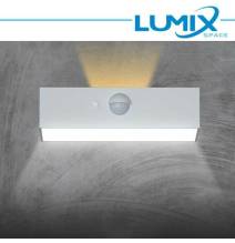 Lampada da parete solare LED 2 vie - senza fili con sensori