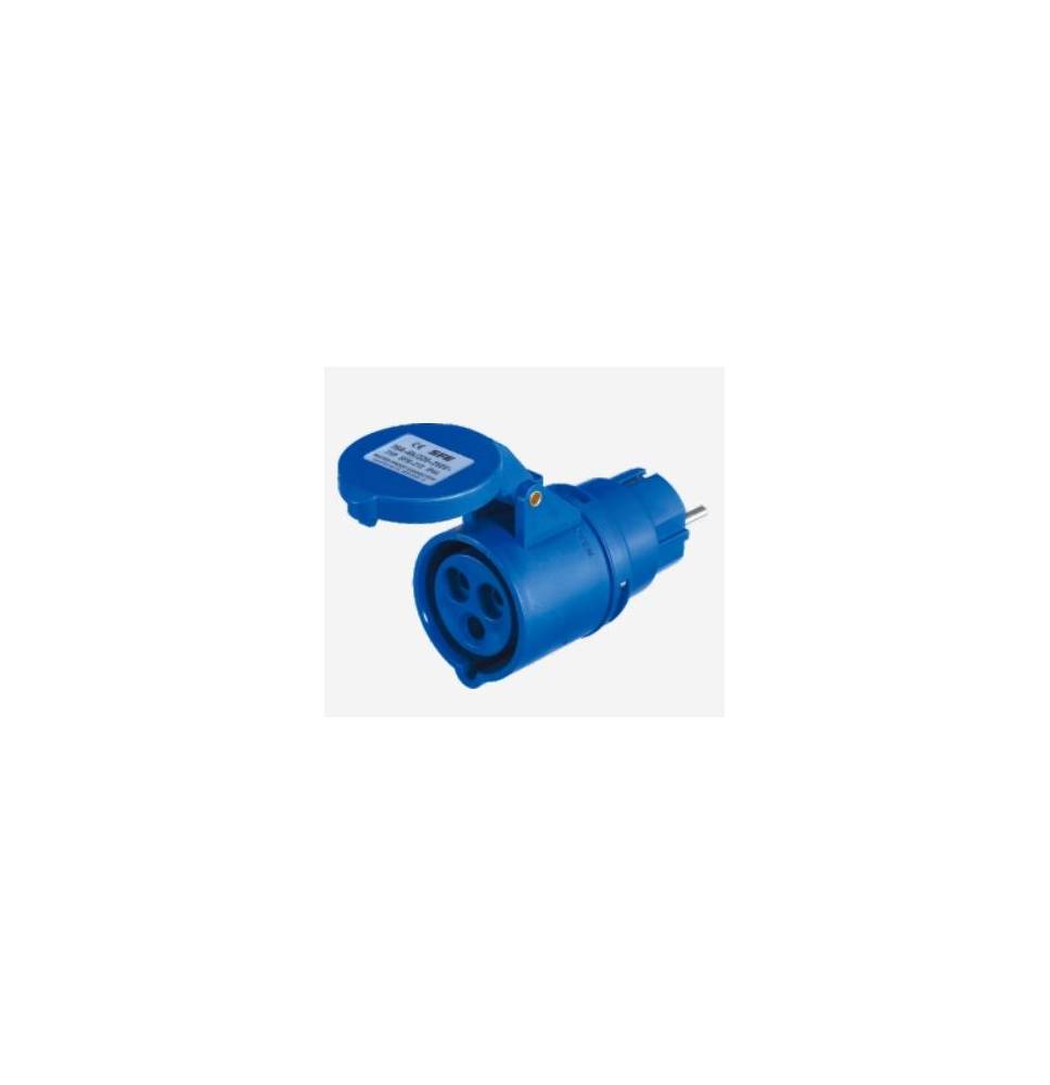 Adattatore Presa Indust. Spina Schuko 16A 2P+T 220-250V IP44