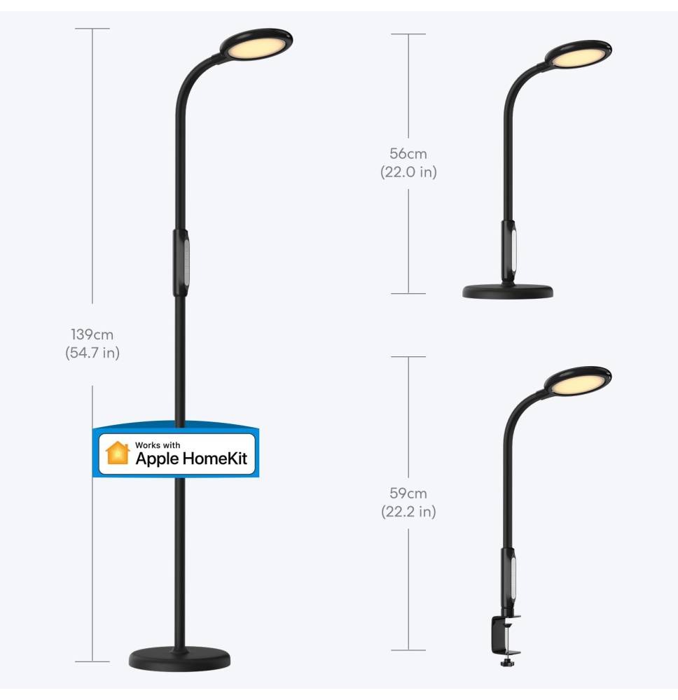 Meross Lampada da pavimento 3in1 Wi-Fi CCT Bianco dinam. dimm Apple HomeKit