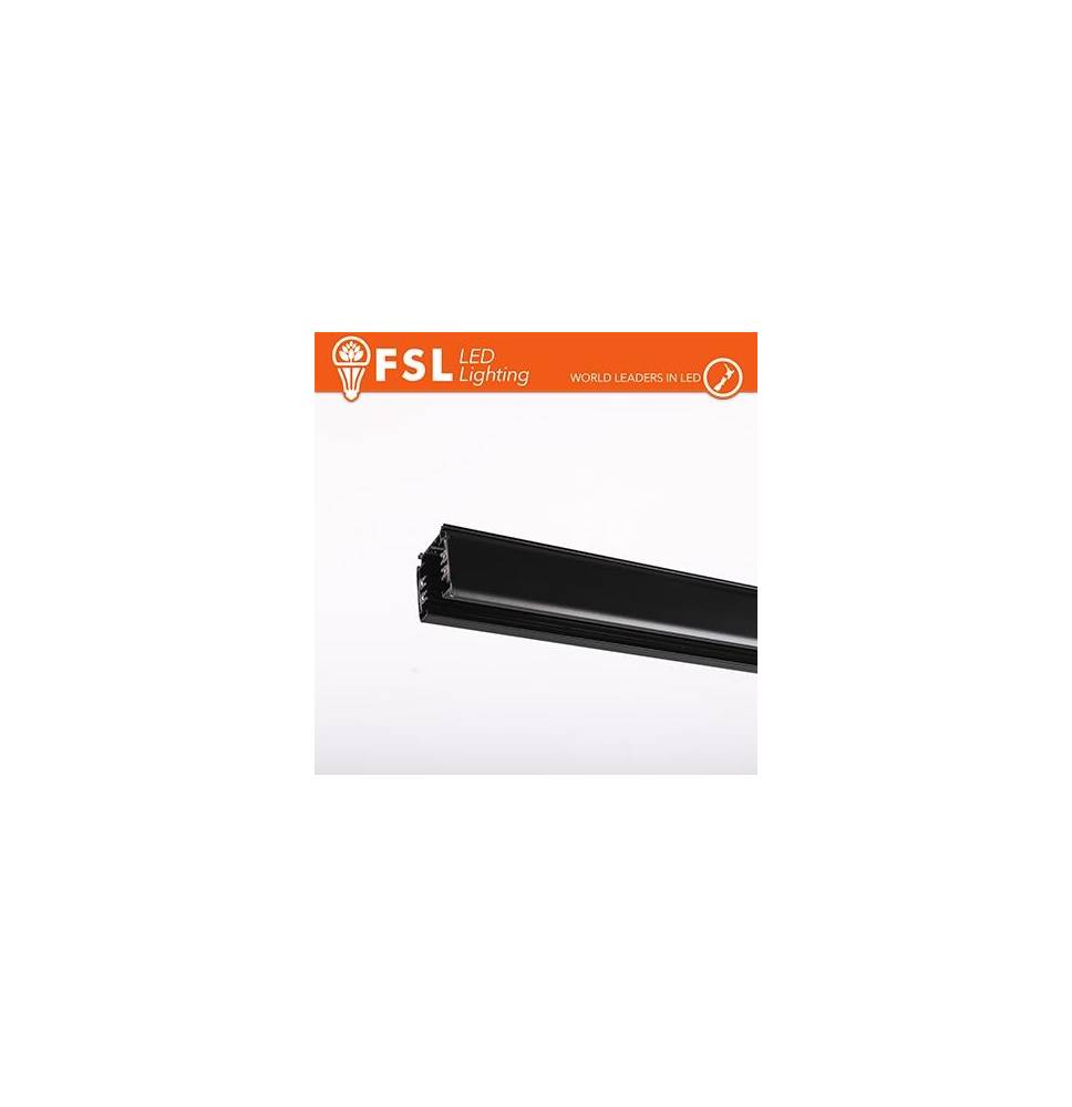 FSL Binario per proiettori Trifase 2metri NERO