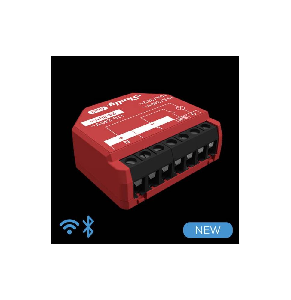 Shelly 1PM Gen 3 - Smart Relay 16A  AC/DC WiFi/BT PM