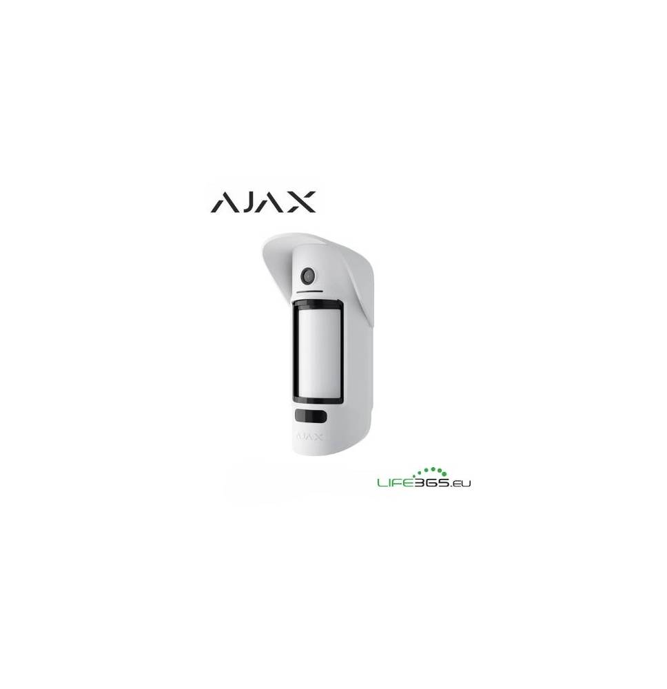 Ajax Sensore di movimento da esterno con fotocamera (MotionCam) da esterno bianc