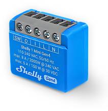 Shelly 1 Mini Gen4 - Smart Relay contatto pulito 8A AC/DC WiFi/BT/Matter/Zigbee