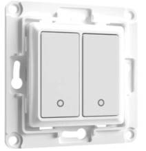 Shelly Wall Switch 2 - Pulsanti filari da parete 2 tasti bianco con supp relè