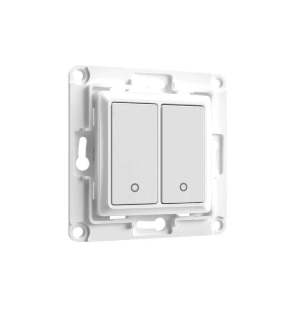 Shelly Wall Switch 2 - Pulsanti filari da parete 2 tasti bianco con supp relè