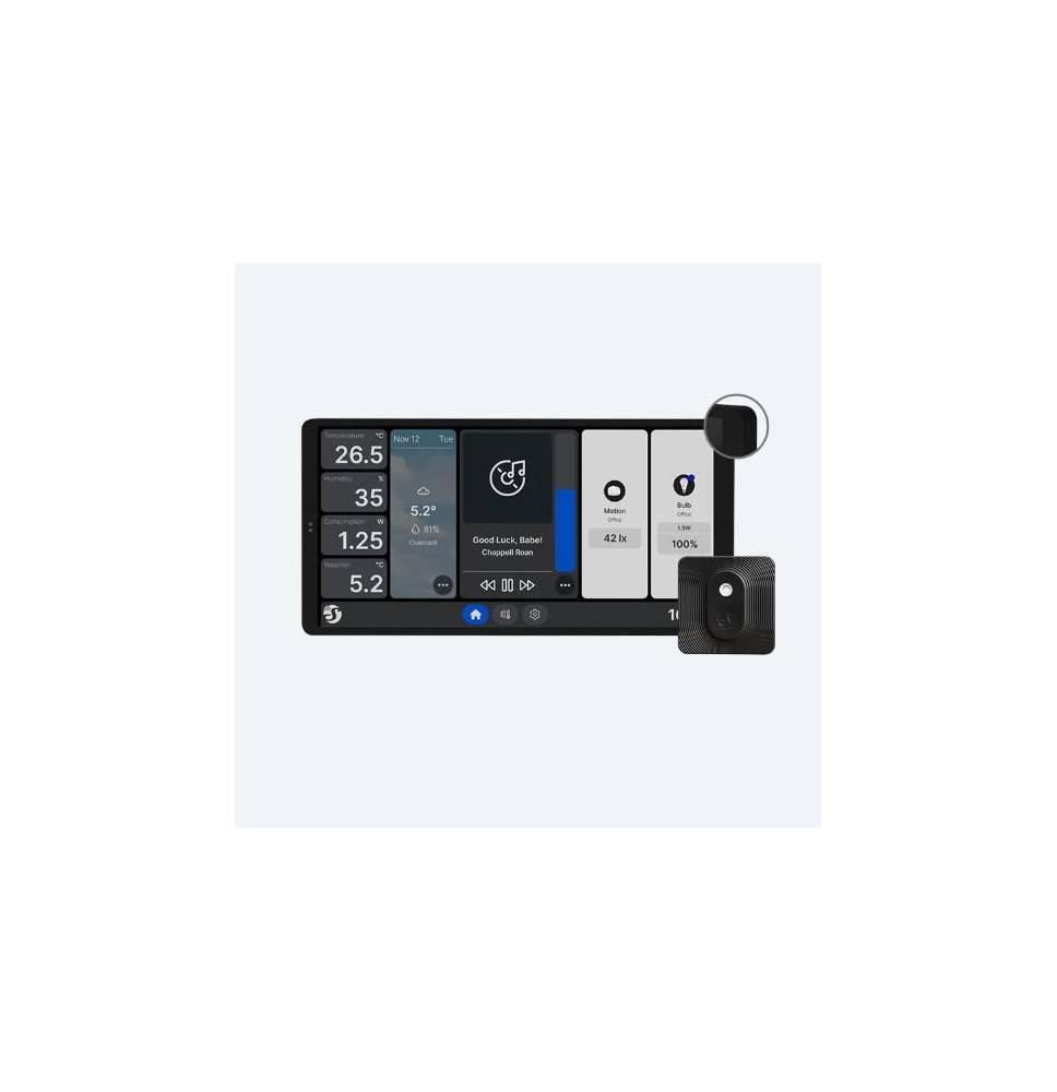 Shelly Pannello a muro grande Wall Display X2 Nero + Sensore BLU H&T Nero