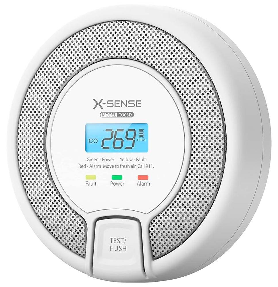 X-Sense Sensore CO-Monossido di Carbonio Autonomo a batteria sostituibile