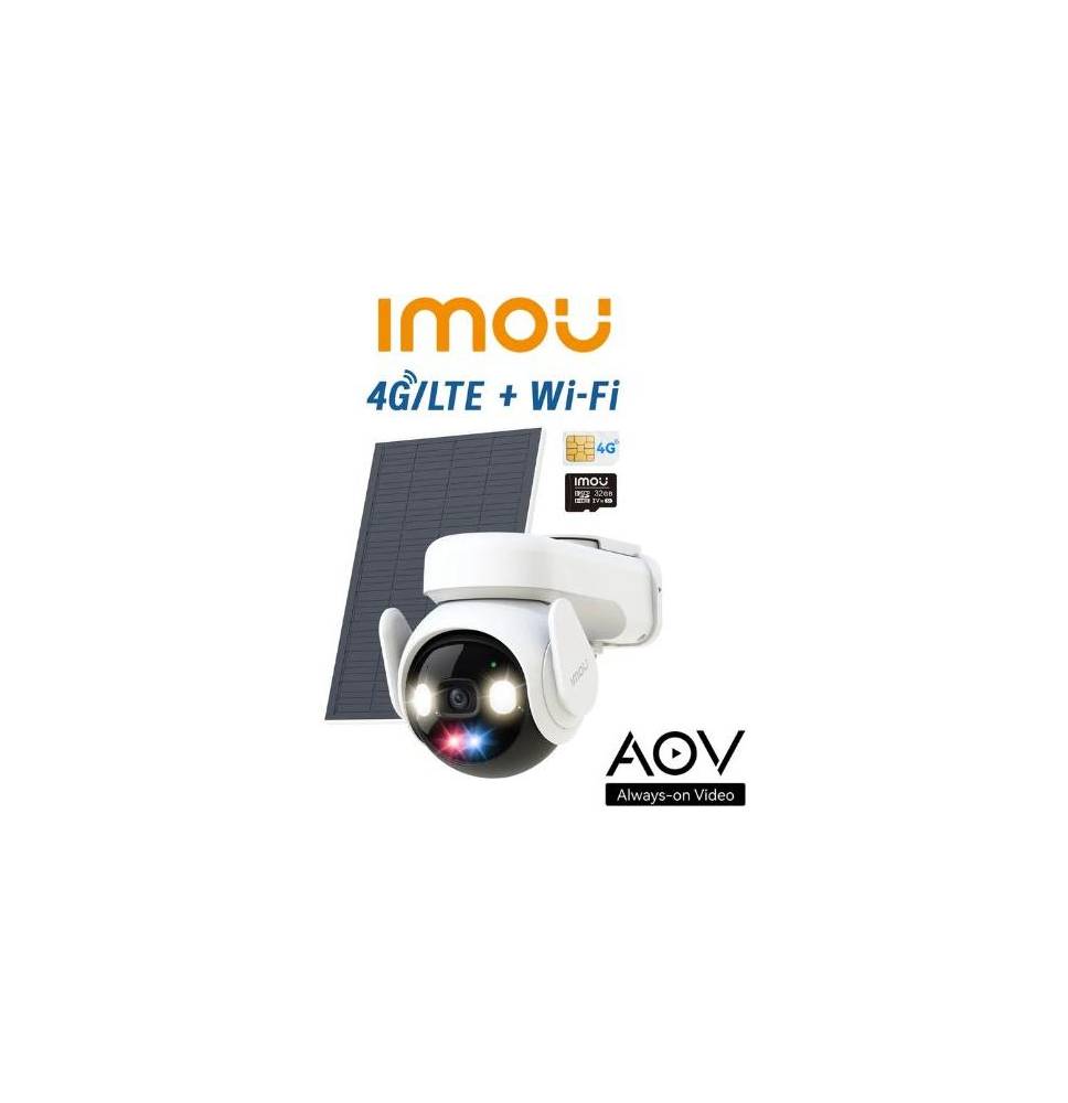 Imou Telecamera AOV PT a batteria 5Mp 3K Kit Wi-FI + 4G con SIM inclusa