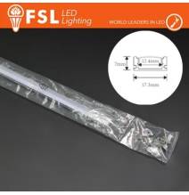 KIT PROFILO ALLUMINIO 6063 - U 2m SILVER - Certificato 20w/m