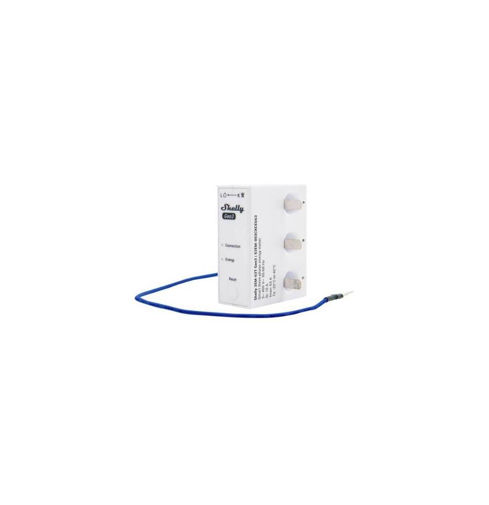 Shelly 3EM-63T Gen3- Contascatti Elettr. Misuratore Energia Wi-Fi Trifase/Monofa