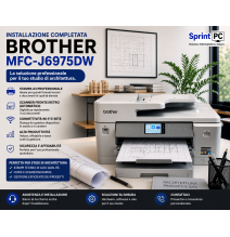 Installazione professionale Brother MFC-J6975DW con formula SprintPC Pagine+ per studi tecnici e professionisti.