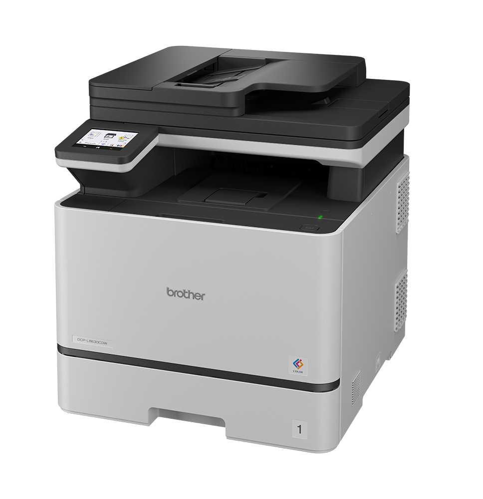 Brother DCP-L8630CDW: multifunzione laser colore professionale A4 con WiFi, Ethernet Gigabit e stampa fronte/retro automatica.