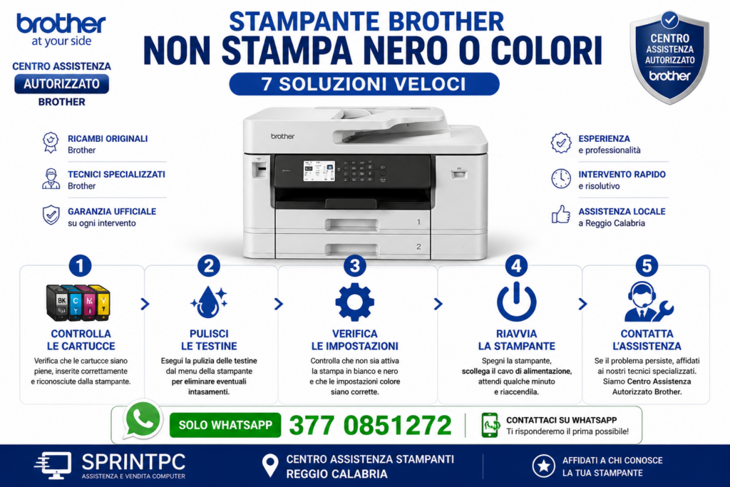 stampante brother non stampa nero o colori guida soluzioni