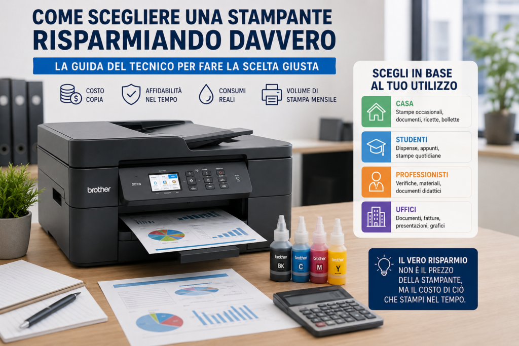Come scegliere una stampante Brother in base alle copie mensili e al tipo di utilizzo