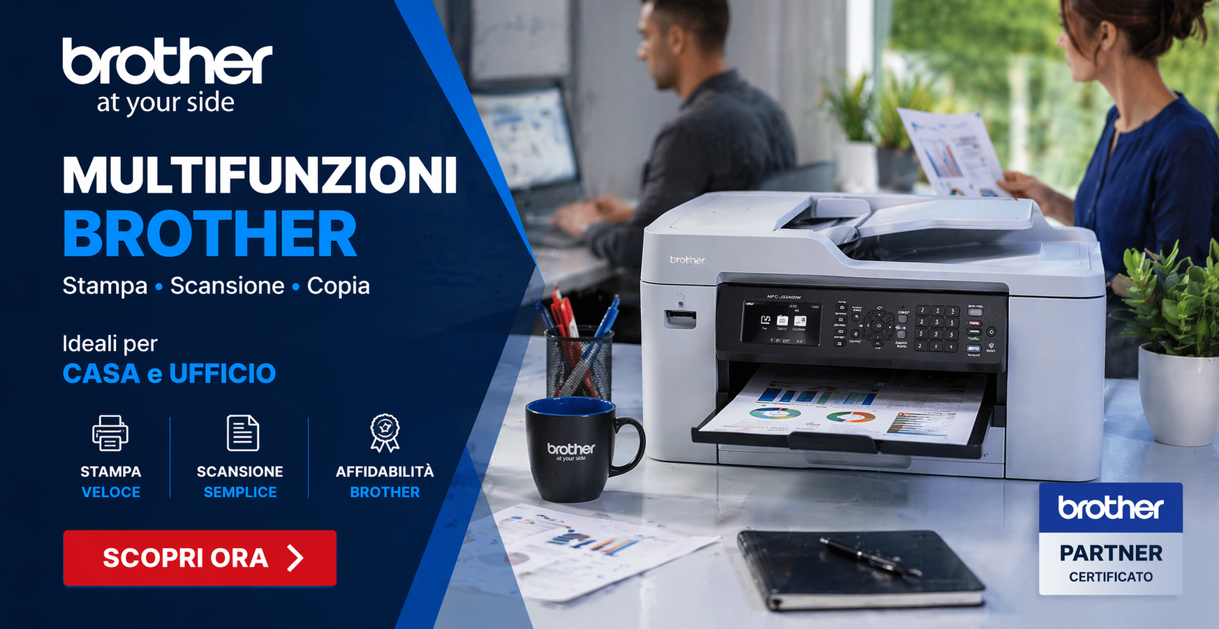 multifunzione Brother stampante ufficio casa