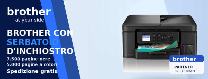 Brother con serbatoio d'inchiostro 7500 pagine nere e 5000 a colori